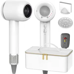 Hair Dryer with Carry Case, 3 Min Fast Drying-160000 RPM Professional High-Speed Ionic Blow Dryer 200 Millions Negative Ionic, Low Noise Hairdryer with Magnetic Diffuser Nozzle for Home&Travel