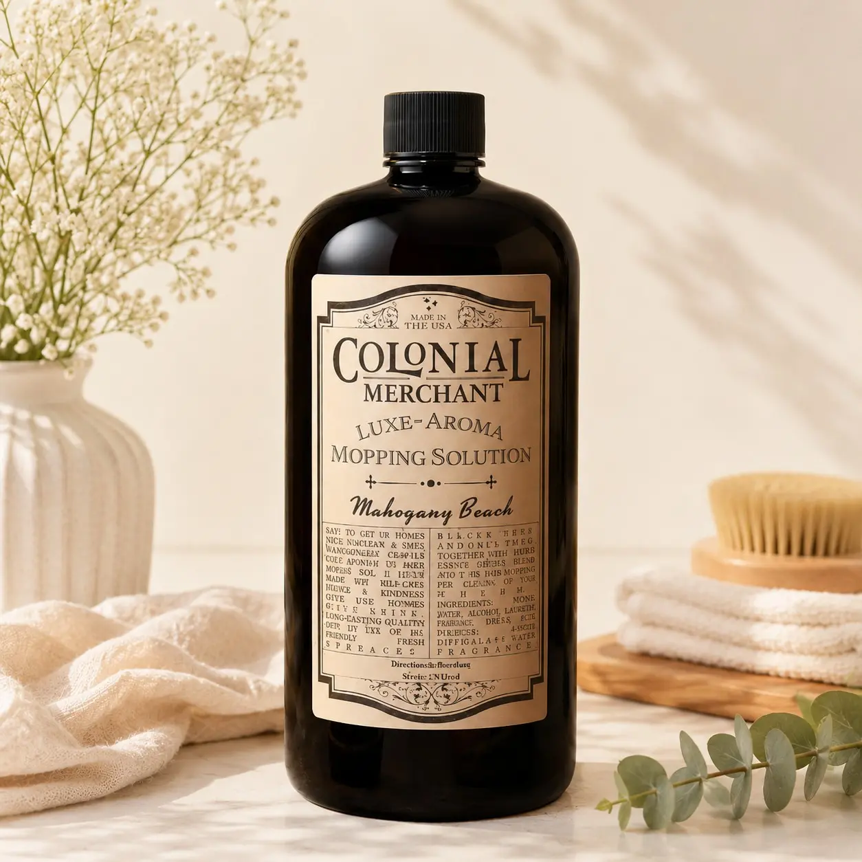 32 oz. Mahogany Beach Aroma-Luxe Concentrated Floor Cleaner Mop Solution | Multi-Surface | Low-Foam | Biodegradable