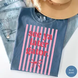 Comfort Colors Teacher Last Day Shirt, See Ya Later Alligator Tee, Coquette End of School Year Teacher Shirt, Teacher Summer T-shirt