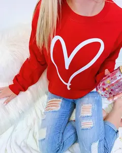 Heart Sweatshirt, Gifts for Girlfriends, Womenswear Valentine's Day, Heart Shirt, For Women, For Mama