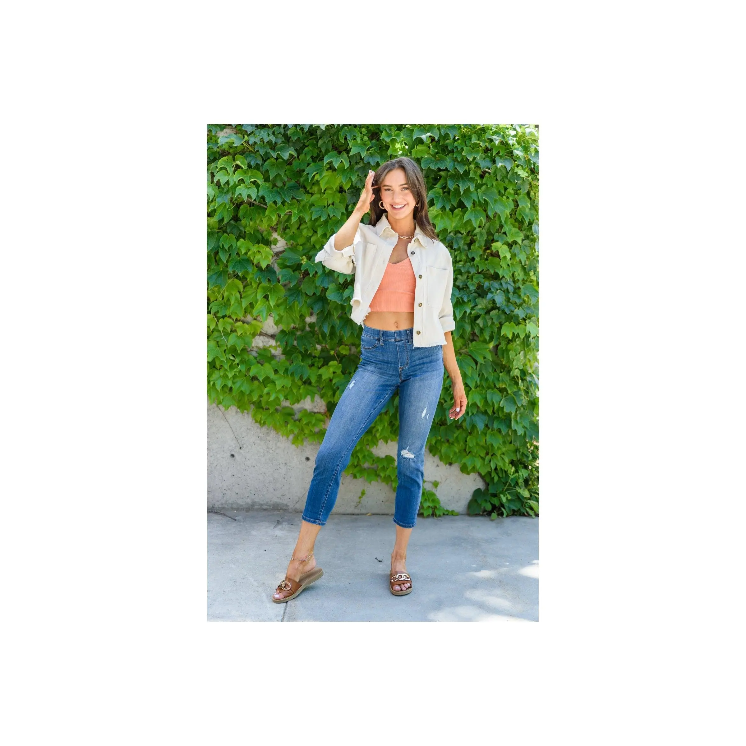 Nikki Mid-Rise Destroyed Boyfriend Jeggings