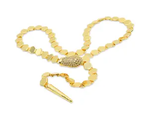 Short Snake Necklace - Brass - High Quality Design