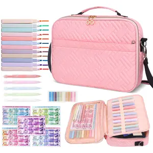 Pink Bible Case Set for Women - Large Bible Bag with Journaling Kit, Highlighters, Pens, Tabs & Sticky Notes, Bible Cover as Christian Gifts for Mom, Wife