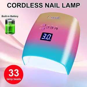 Cross-Border New Nail Lamp Nail Machine 66W High Power Wireless Curing Light Rechargeable Nail Phototherapy LED Drying Machine Suitable for Nail Salons