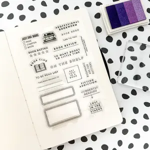 Bookworm Book Habit Tracker Stamps