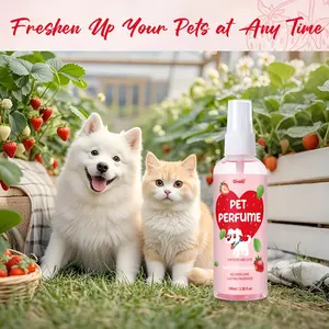 3.38oz Strawberry Fields Pet Deodorizing Spray |   A Plant-Based Scent That Pets Love, Effective Odor Eliminator, Natural Enzyme Solution for Refreshing Fur And Bedding