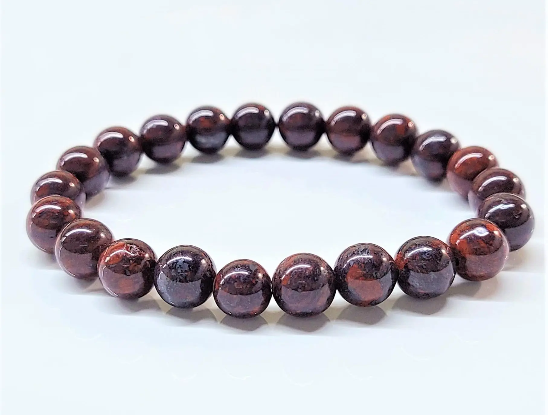 Unisex Red Bloodstone Jasper Stone Bracelets, Fashion Costume Jewelry Bracelets & Bangles