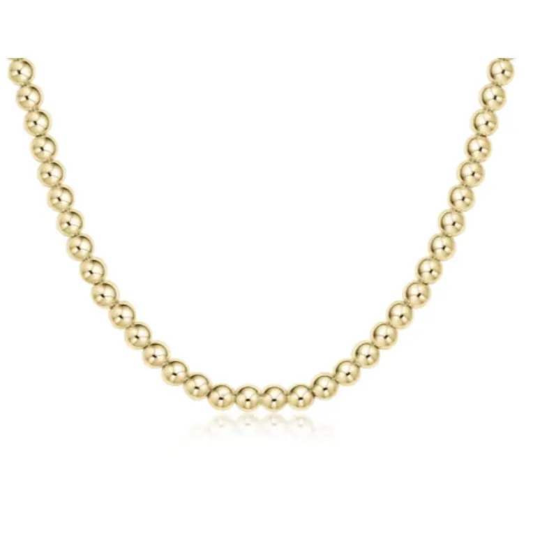 E Newton 15" Choker Classic Gold 5mm Bead