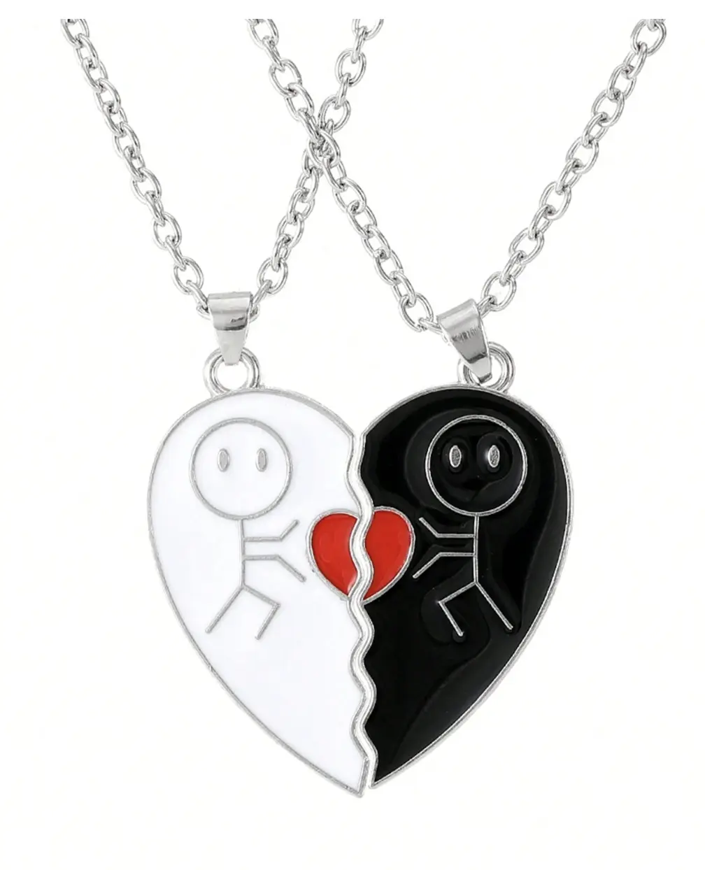 Silver Stickman Friendship Necklace Silver Stickman Friendship Necklace