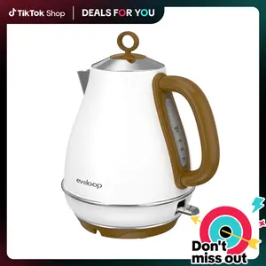 【Deals For You Days】EVOLOOP 1.7LElectric Kettles, BPA Free Tea Kettle, Hot Water Boiler Heater, Stainless Steel Teapot, Auto Shut-Off & Boil-Dry Protection, 120V/1500W