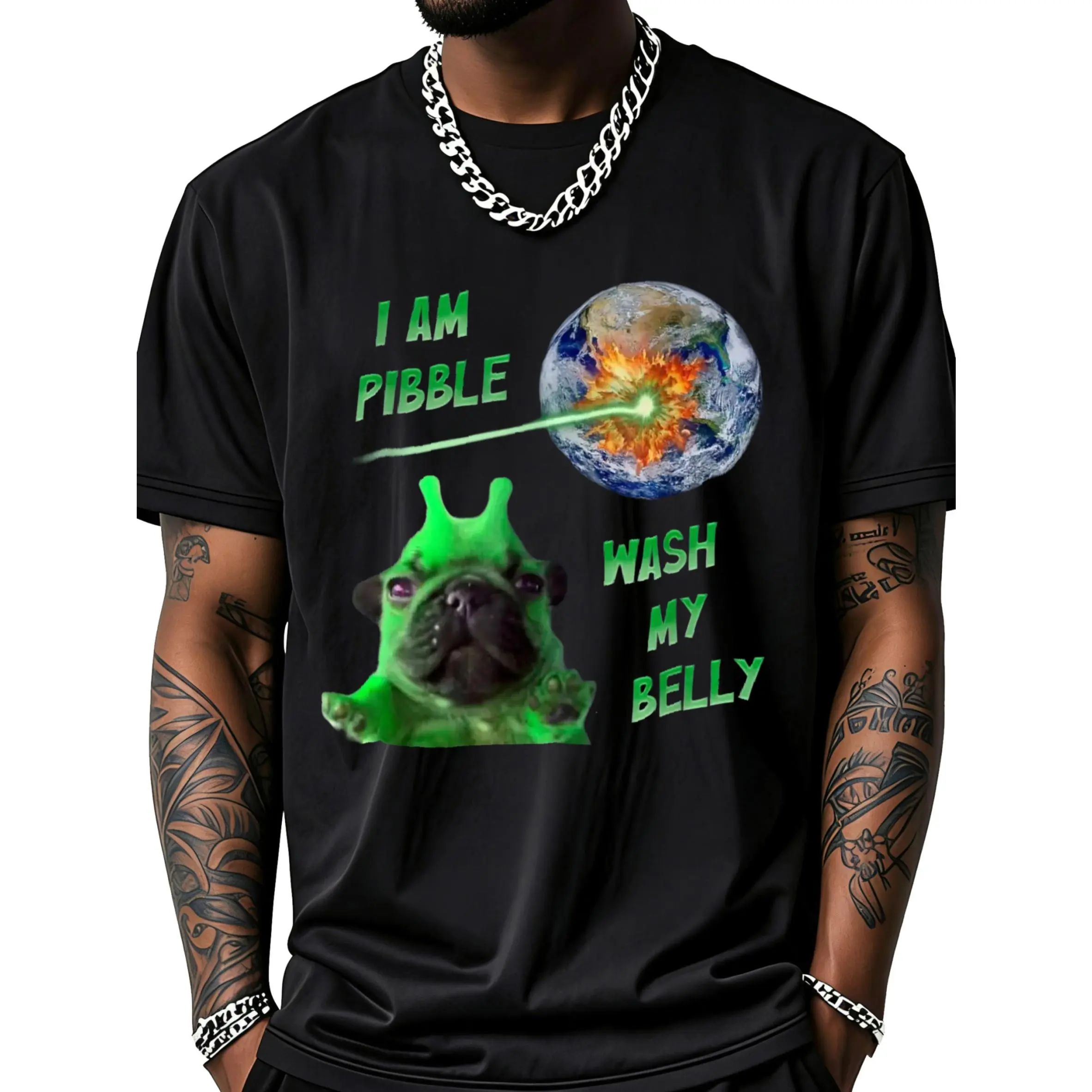 I Am Pibble Wash My Belly T-Shirt Unisex Clothing Streetwear