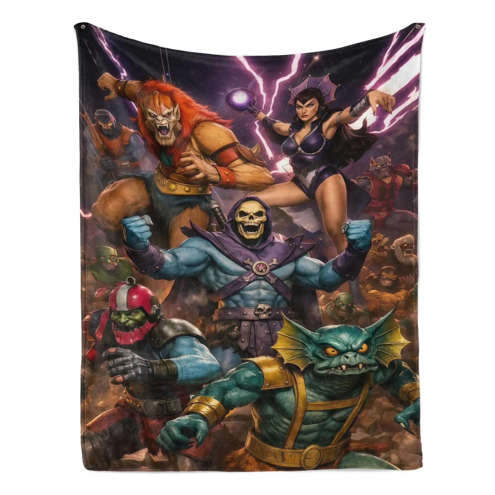 He-Man and theMasters of the Universe Blanket Soft Funny Throw Blanket Suitable For Use on Sofas, Beds, or For Travel, Gentle on The Skin Warm gifts for daily use, birthdays, Christmas and Halloween
