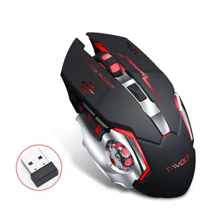 Dual-mode wireless Bluetooth mouse TYPE-C rechargeable silent luminous gaming mouse