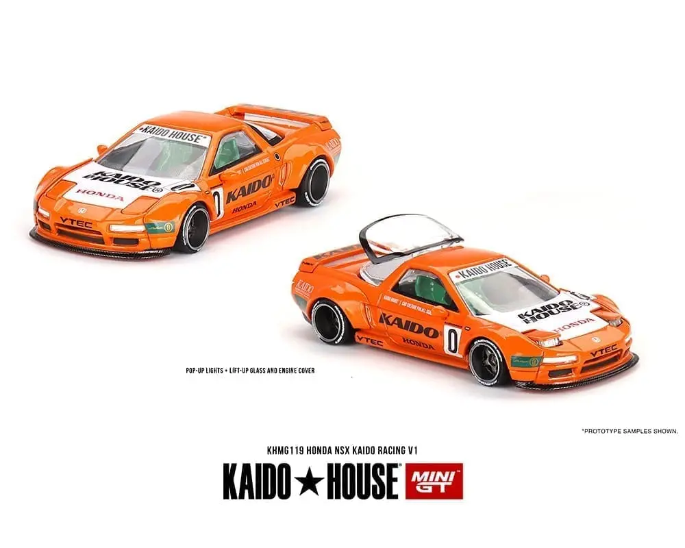 Kaido House x Mini GT 1:64 Honda NSX Kaido Racing V1 Orange KHMG119 - Classic & Novelty Toy Vehicle Adults