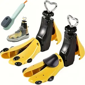 Adjustable Plastic Shoe Supports, 2pcs Shoe Support & Liquid Discharge Brush, Suitable for Various Shoes, High & Low Top, No Damage, Shoe Protector