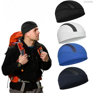 4‑Pack Breathable Cooling Mesh Skull Cap Helmet Liner Beanie, Unisex Sweat‑Wicking Stretchy Under‑Helmet Hat for Cycling, Running, Motorcycling & Outdoor Sports