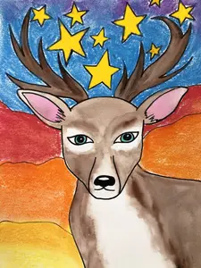 Add-On Art Project - Deer In Stars L2 (ages 8+)