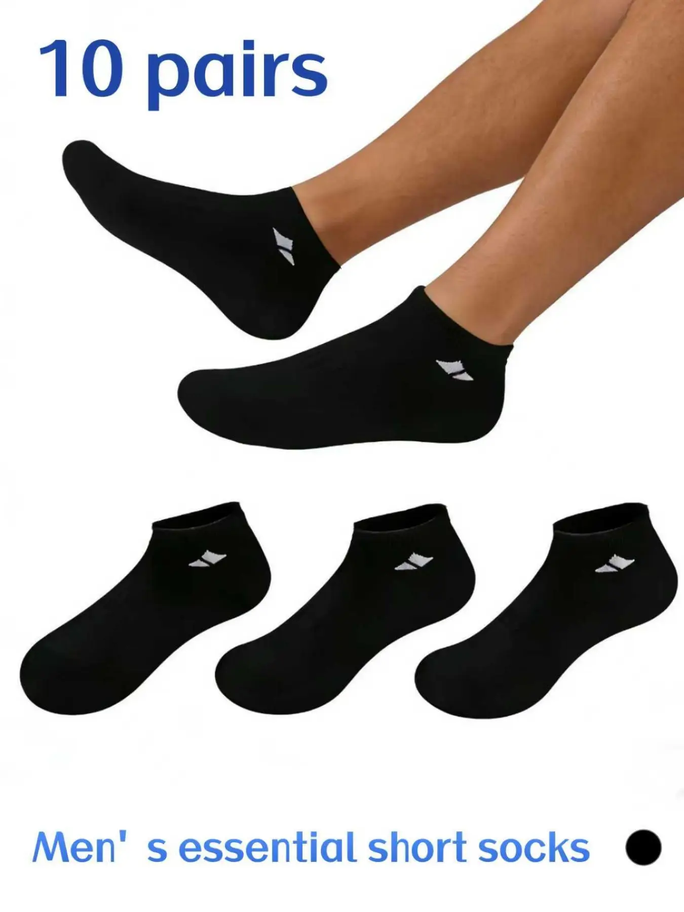 10 pairs of men's and women's summer casual Athletic Ankle Socks, Daily Wear Socks, are breathable, sweat absorbing, comfortable, not stuffy, and not fall off. They are versatile for daily leisure, business, outdoor sports, and play