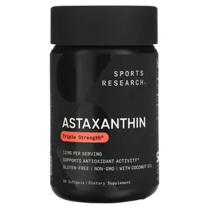 Sports Research Astaxanthin, Triple Strength, 12 mg, 60 Softgels