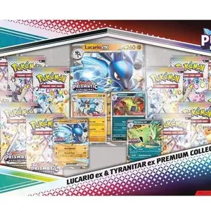 Prismatic Evolutions Lucario ex & Tyranitar ex Premium Collection