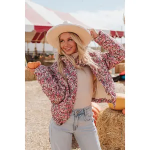 THE CANDICE CORDUROY JACKET IN CREAM FLORAL