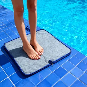 Waterproof Swimsuit Wet Bag with Zipper Closure and Snap Handle – Soft Microfiber Towel Lined Pouch for Beach, Pool, Gym, and Travel – Leak-Proof Storage for Wet Swimwear, Towels, and Toiletries