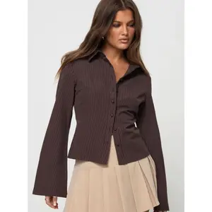 Anni Pinstripe Shirt Brown