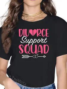 100% Cotton Divorce Support Squad Funny Breakup Divorce Party Gifts T-Shirt
