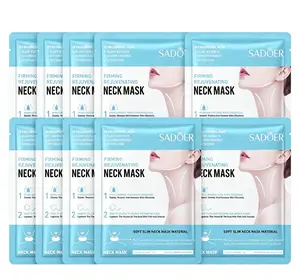 10PCS，Moisturizing Fading Lines Neck Mask, Hydrating Neck Mask Sheet, Neck Moisturizer Sheet Mask, Hydrate Neck Skin Smooth Neck Lines, Skincare Product for Women