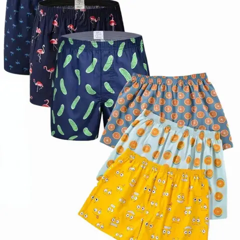 Mens Boxer Shorts Funny Boxers Sleep Short Plaid Cotton Loose Woven Boxers for Men Lounge Wear essential shorts shorts for the summer shorts for summer