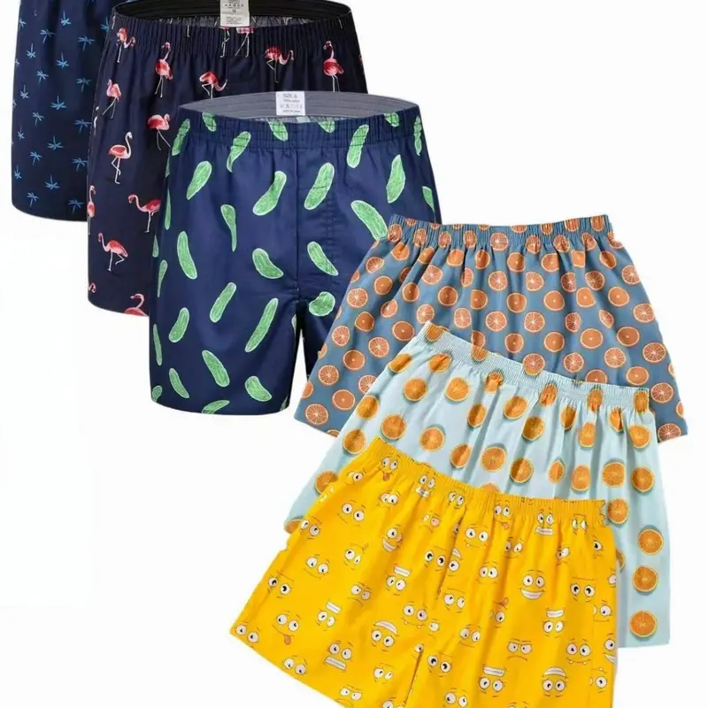 Mens Boxer Shorts Funny Boxers Sleep Short Plaid Cotton Loose Woven Boxers for Men Lounge Wear essential shorts shorts for the summer shorts for summer