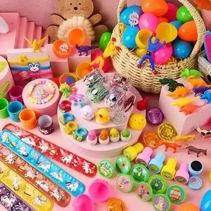 50 Preassembled Easter Eggs Toys, Educational Toy for Children, Classroom Prizes, Treasure Hunt Game, Party Favors for Boys and Girls