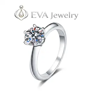 [EVA Jewelry] 925 Sterling Silver Synthetic Moissanite Ring