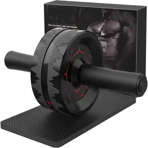 Ab Roller Wheel, Abs Workout Equipment for Abdominal & Core Strength Training, Home Gym Exercise Wheels for Men Women, with Knee Pad Accessories