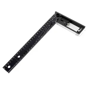 Carpenter Square, 12" Combination Framing Square, Adjustable Square 30-90 Degrees, L Square for Precise Measuring, Drawing, Woodworking, Right Angle Ruler, L Shape Ruler, Metal Square