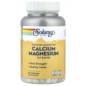 Solaray Enhanced Absorption Calcium Magnesium, 90 VegCaps