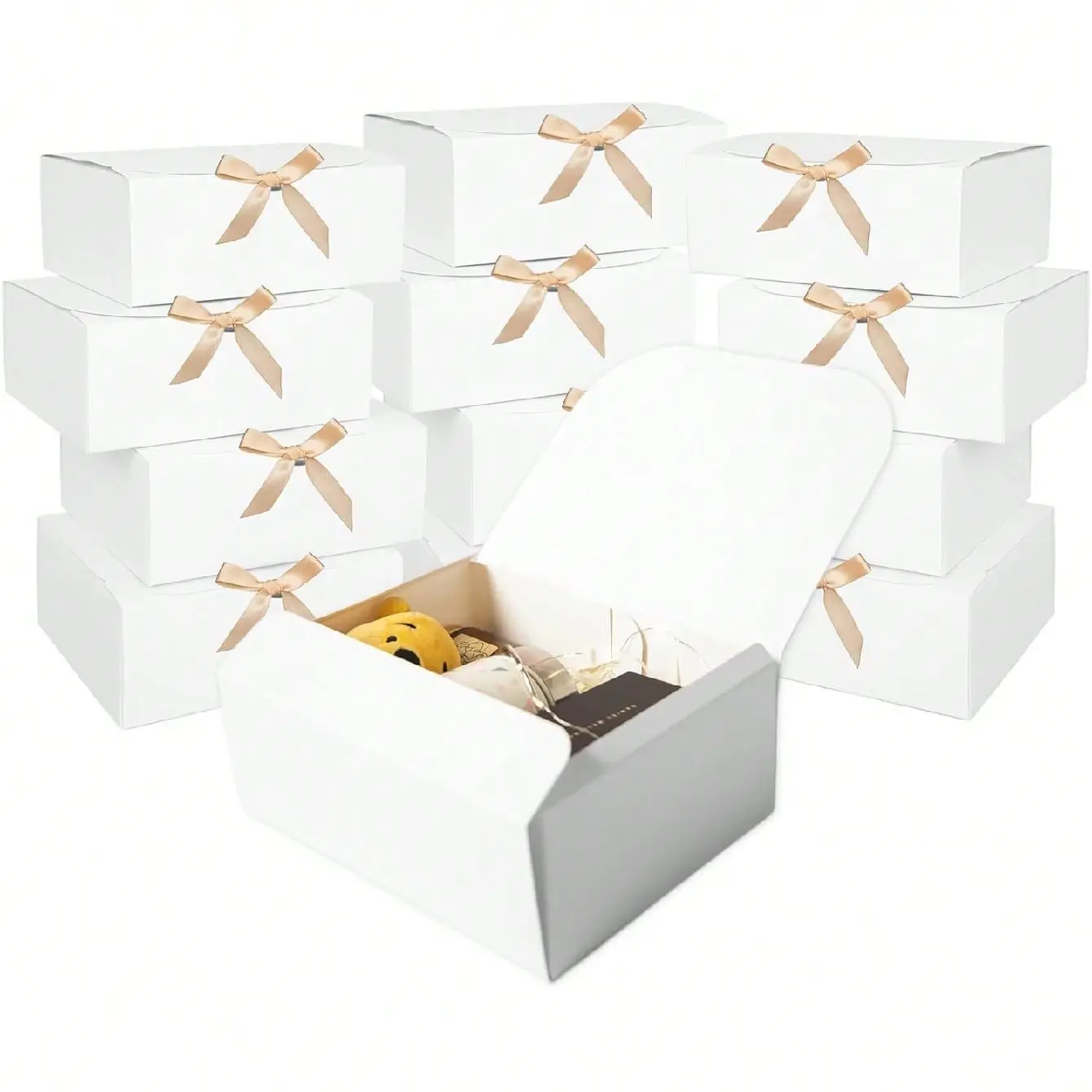 10pcs Gift Boxes with Lids, Wedding Proposal Box with Ribbon, Christmas, Valentine's Day, Birthday, Baby Shower, Party Supplies