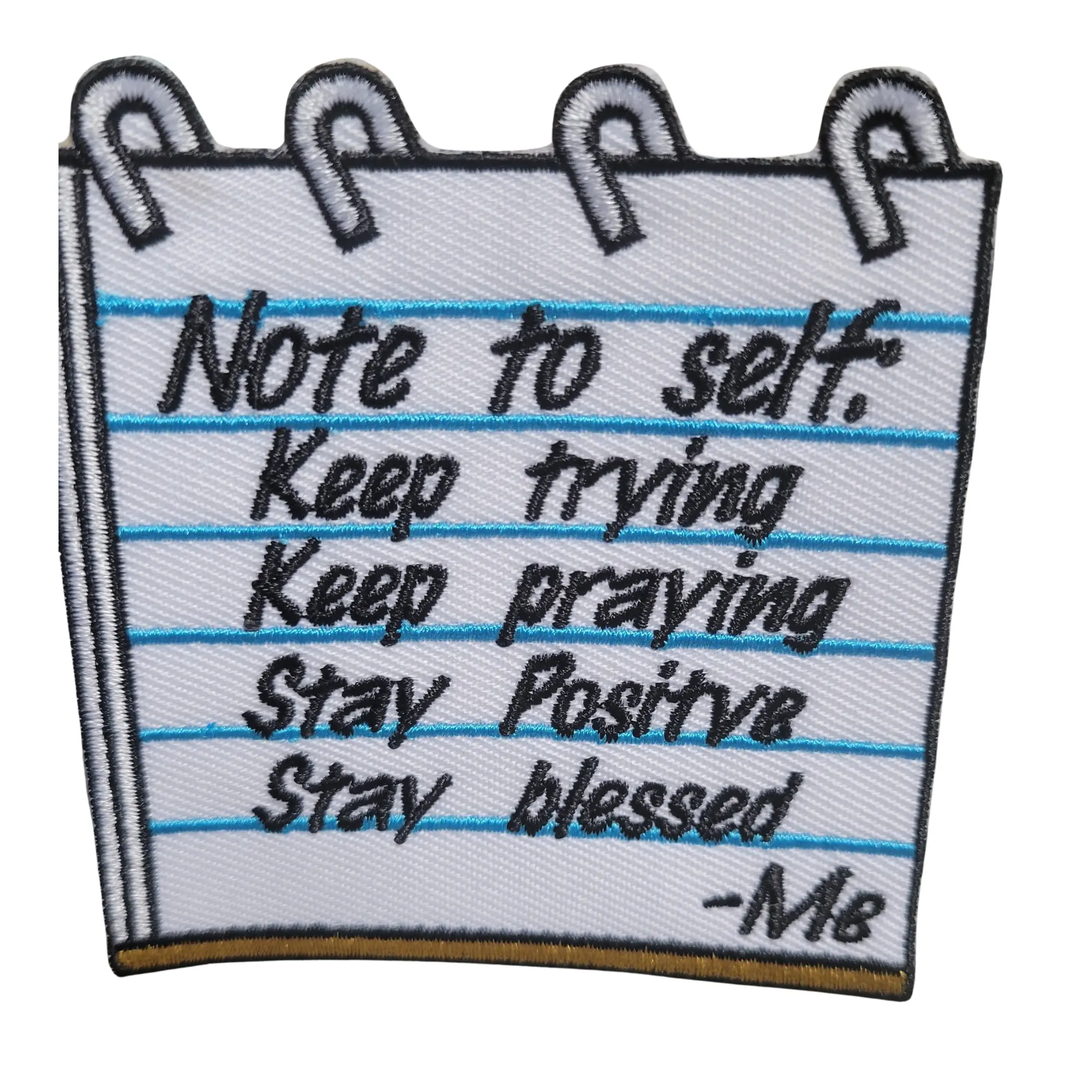 Note to self Iron/Sew on Patch, Patch for Jackets, Patches for Hats, self love DIY, Embroidery Applique