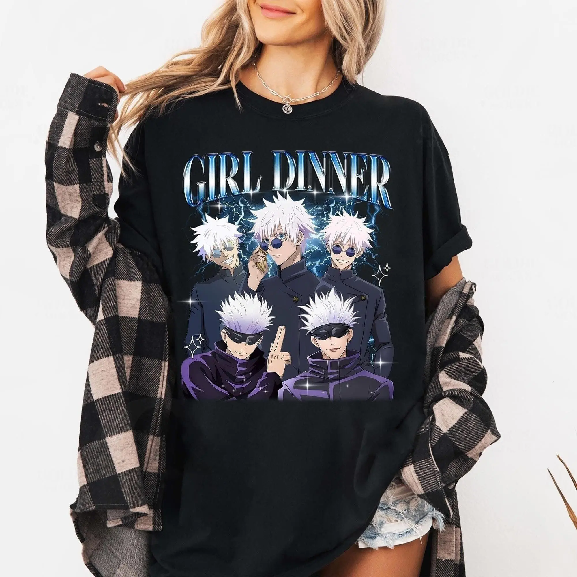 Gojo Satoru Anime Shirt Jujutsu Kaisen Unisex Tshirt Gift For Fan