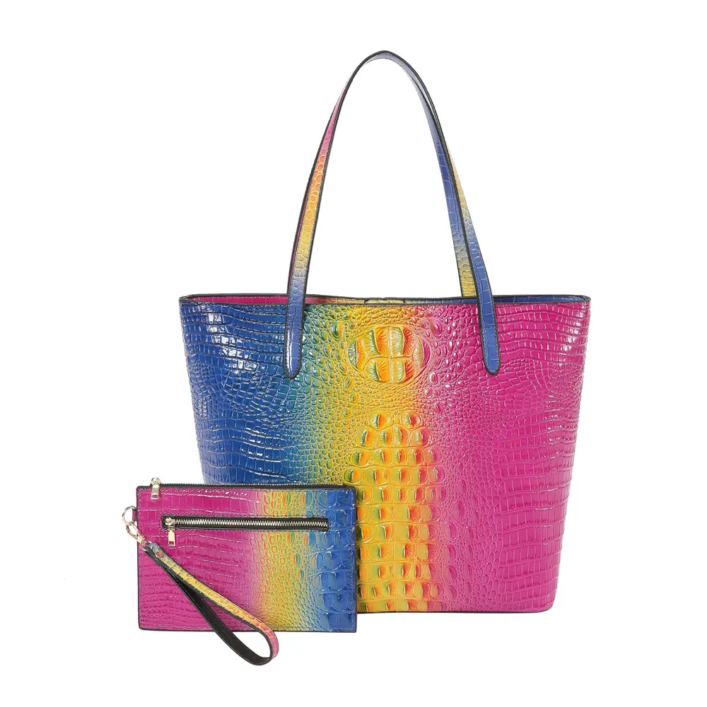 Crocodile Pattern Tote Bag, Luxury Top Handle Shoulder Bag, Women's Fashion Handbag & Purse