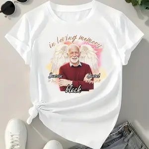 custom "In My Loving Memory" Memorial Anniversary T-shirt for Women Top Quality Womenswear