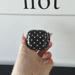 Korean Style Polka Dot Earphone Case for AirPods Pro 3 & 2, Cute Apple AirPods 4 & 3 Protective Cover, Girls' Fashion Accessory