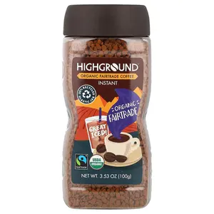 Highground Coffee Organic Instant Coffee, Medium Roast, 3.53 oz (100 g)