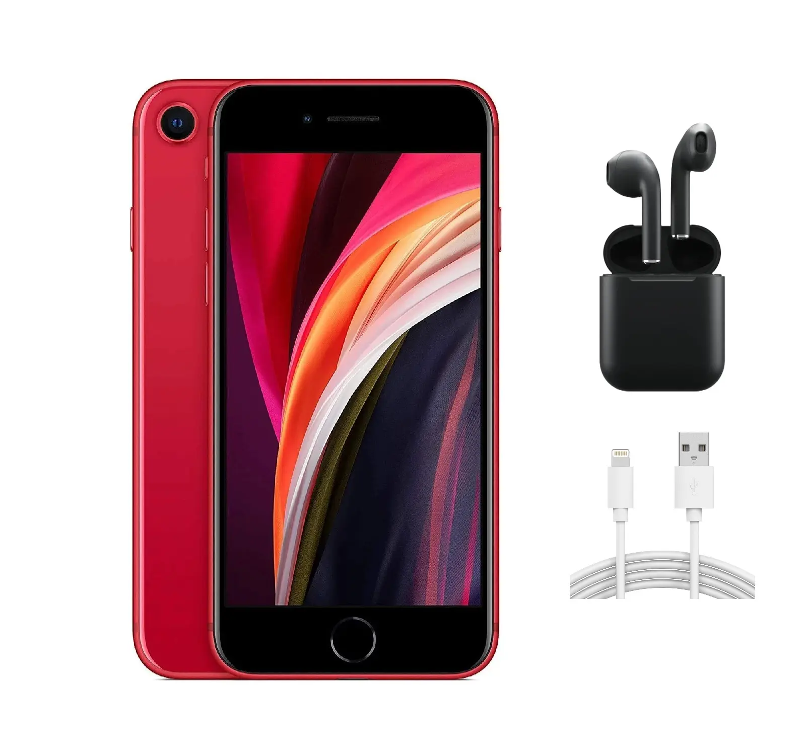 Refurbished Apple iPhone SE (2nd Gen) (Unlocked) A2275 Excellent Condition with Wireless Earbuds & 1 Year Warranty