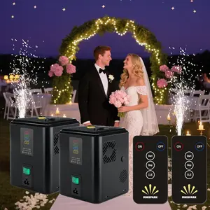 2PCS Special Effects Machine, Portable & Compact Machine with Remote Control, 350W Cold Lights Machine for Weddings, Party Celebration, Stages, Events, DJ, Disco(Not Include Material)