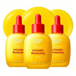 EQQUALBERRY Vitamin llluminating Serum(2-Pack) - Brightening Vitamin C Serum withNiacinamide I Strengthens skin barrier IHydrates using Ceramide and HyaluronicAcid, 1.01oz/30ml Each