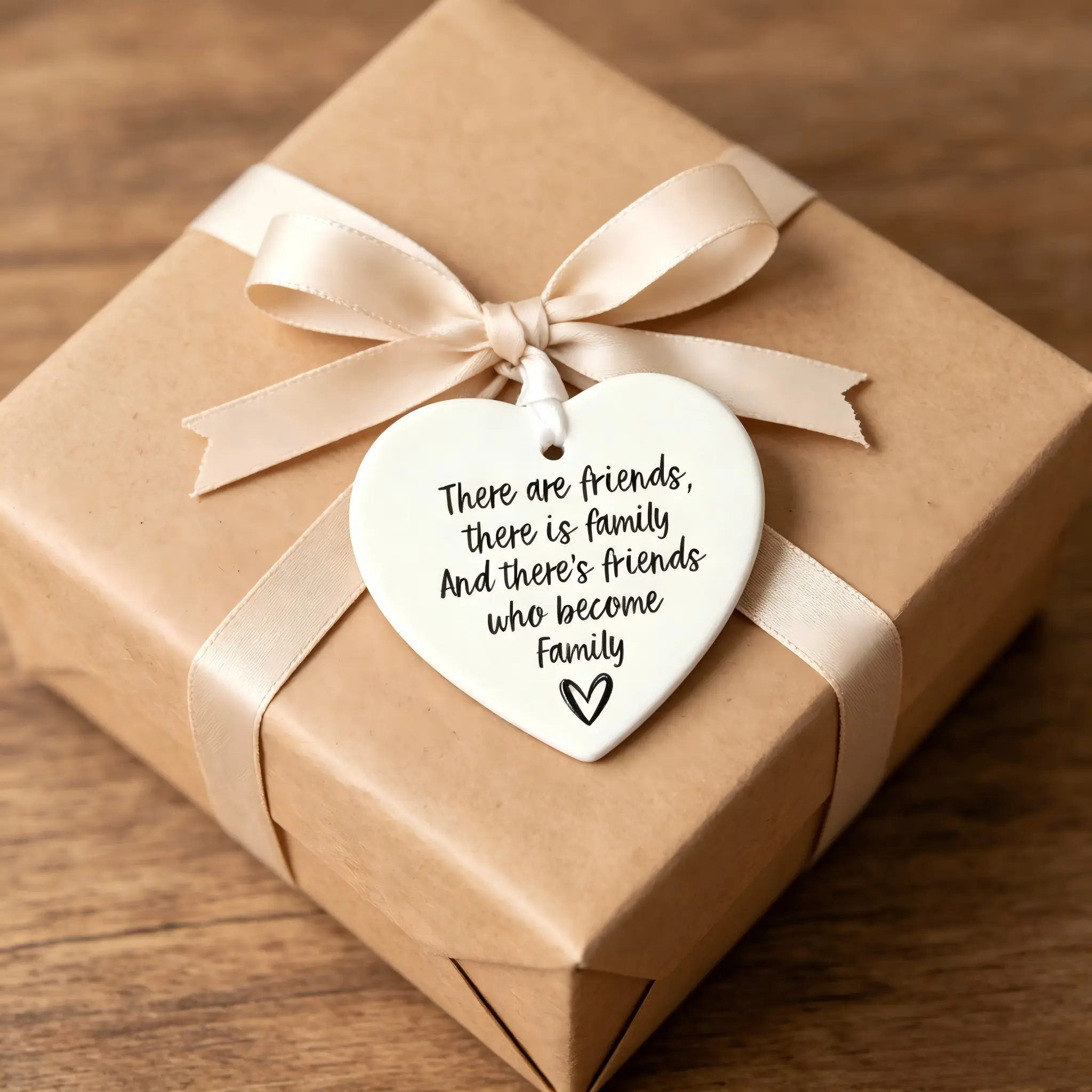 Heart-Shaped Friendship Ornament – Meaningful Hanging Keepsake Gift for Best Friends, Soul Sisters & Chosen Family, Home Décor Gift