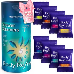 BodyRefresh Shower Steamers Aromatherapy 8 Pack - Birthday Gifts for Men Him,Mothers Day Gifts for Mom Wife,Shower Bombs with Natural Esseential Oils for Home Spa Relaxation,Stress Relief Self Care