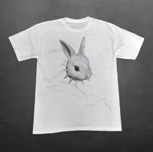 Y2k Edgy Goth Bunny T-Shirt, Bunny Lover, Animal Tee, Gifts Shirt, Unisex Vintage Graphic Tees Gothic Grunge Y2k Emo Scene Amity Affliction Style Clothes Men Women Streetwear