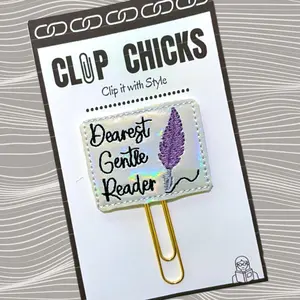 Dearest Gentle Reader Novelty Paper Clip - Fun Bookmark, Planner Clip, Journal Accessories, Gifts for Readers and Writers - Unique Gift under $5
